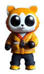 isolated object of cute character