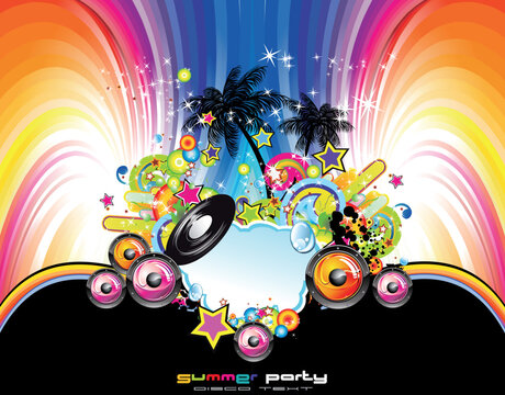 Tropical and latin music event background for flyers or posters