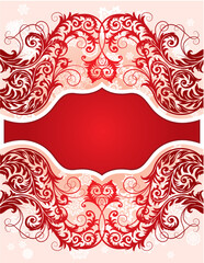 vector ornament In flower style with snowflakes