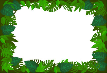 Fototapeta premium Leaf forest frame