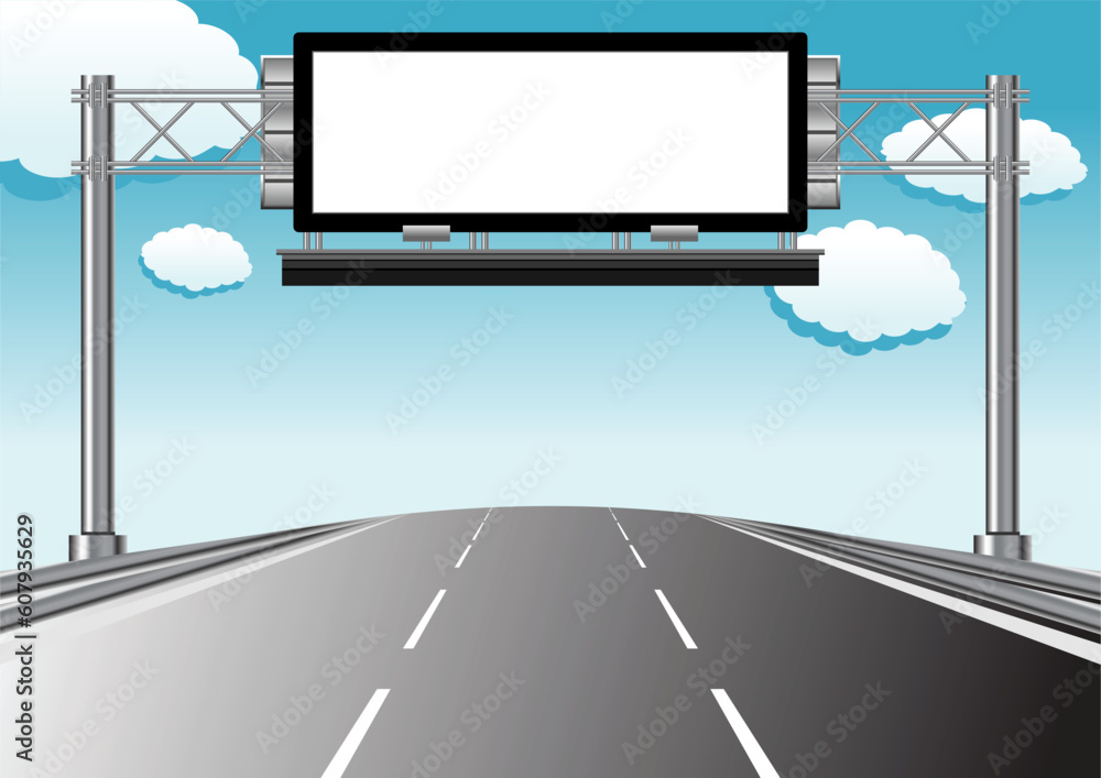 Poster Highway informative display to insert your text
