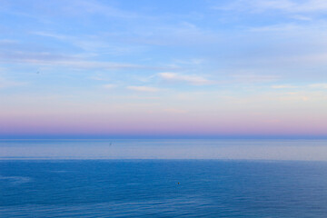Spectacular and colorful sunset on the beach