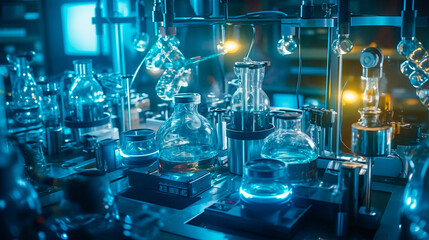 High-Tech Laboratory Equipment Used in Biomolecular Research. Generative AI.