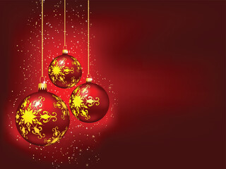 Decorative Christmas baubles background