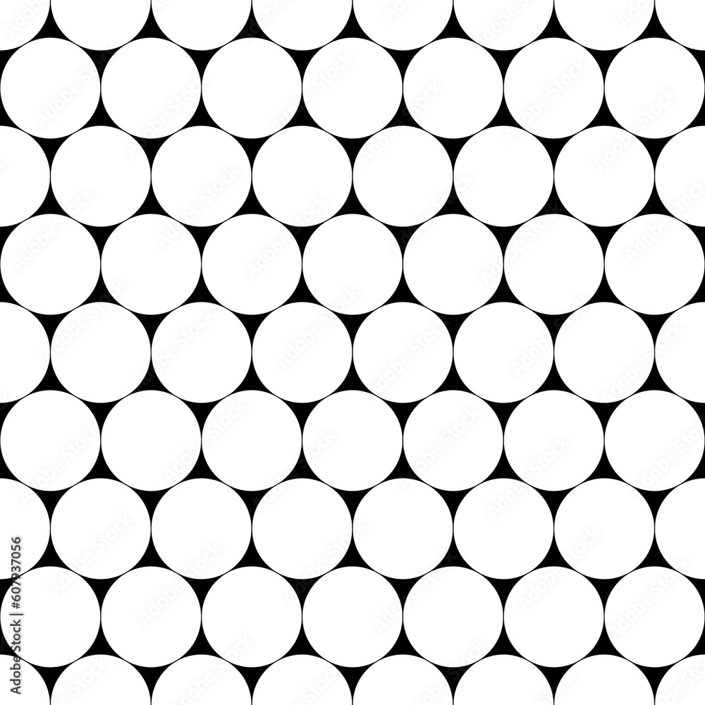 Poster geometric seamless pattern. repeating abstract reticulated tessellation for design prints. black geo