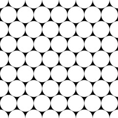 Geometric seamless pattern. Repeating abstract reticulated tessellation for design prints. Black geometry shape isolated on white repeated background. Simple repeat tesselation. Vector illustration