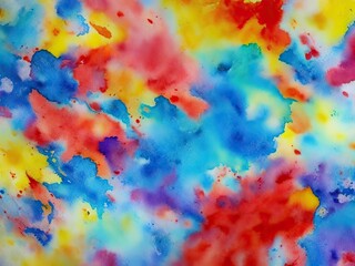 Abstract pattern with multicolored oil paintings with brushes , ai generative