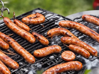 Fototapeta premium Grilling food, bbq, barbecue, ai generative