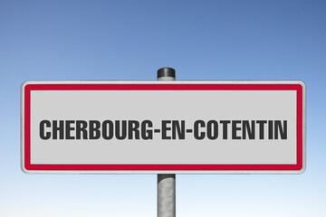 Cherbourg-en-Cotentin, panneau, (symbolique)