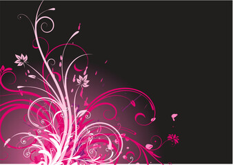 Vector illustration of funky Floral Background