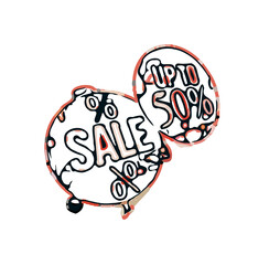 template design for promos and discounts with transparent background