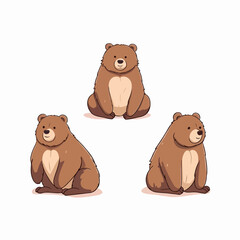 Collection of cuddly bear illustrations inspired by the beauty of nature.