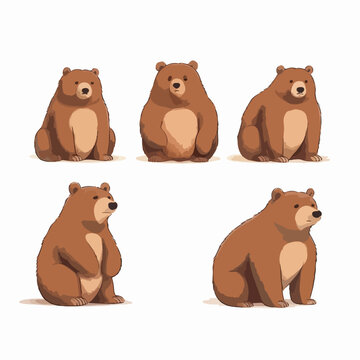 A delightful assortment of bear vector art for a touch of whimsy.