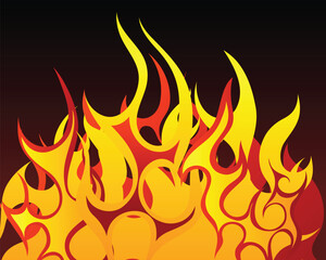 Inferno fire vector background for design use