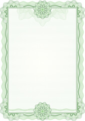 Classic guilloche border for diploma or certificate / vector