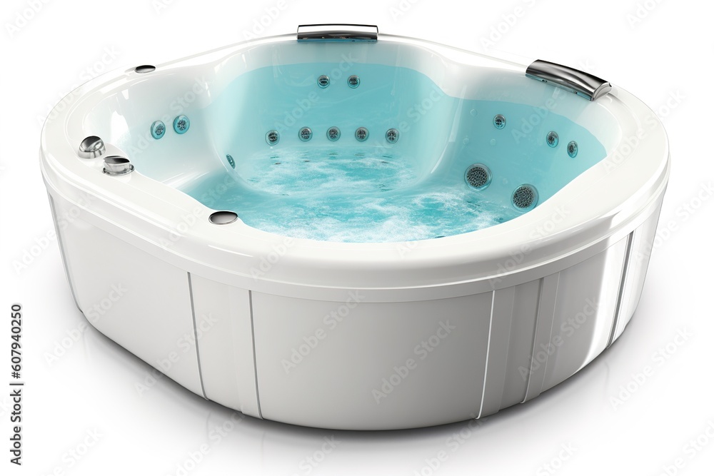 Poster jacuzzi isolated on white background. Generated by AI.