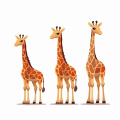 Obraz premium Playful giraffe illustrations adding a touch of joy to any project.