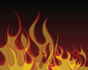 Inferno fire vector background for design use