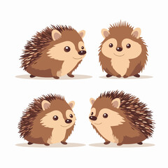 Cute and cuddly hedgehog illustrations, ideal for social media graphics.