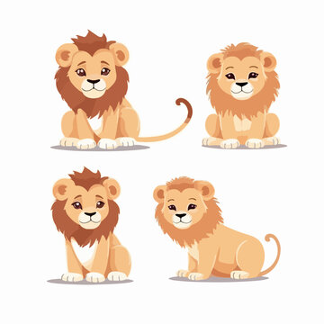 Lively lion illustrations capturing their wild and untamed spirit.