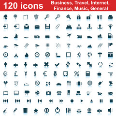 Biggest collection of 120 different icons for using in web design