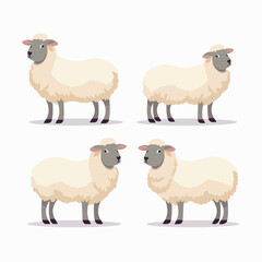 Lively sheep illustrations capturing their playful and curious nature.