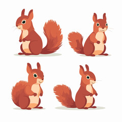 Captivating squirrel illustrations, a great addition to forest-inspired artwork.