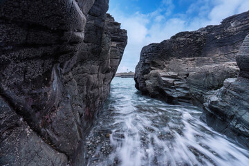 Godrevy cornwall england uk waves