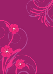 abstract pink / violet floral background for design