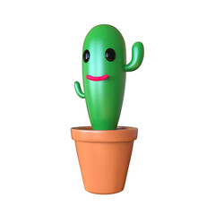 Cactus 3d render illustration mexican festival festa junina