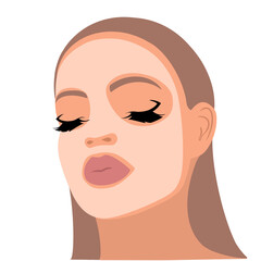 Face Mask Woman. Young Woman with Face Mask. 