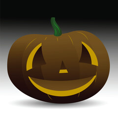 illustration of happy halloween pumpkin