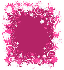Obraz na płótnie Canvas Abstract floral frame for your design