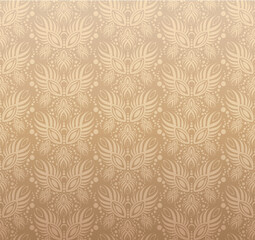 Fototapeta premium Vector decorative royal seamless floral ornament
