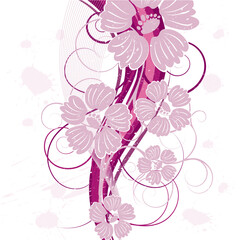 Fototapeta premium Floral background for design use. Vector illustration.