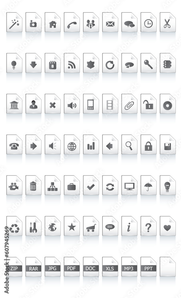 Poster internet and web icons