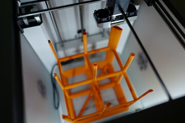 side orange drink holder table module structure 3d printed