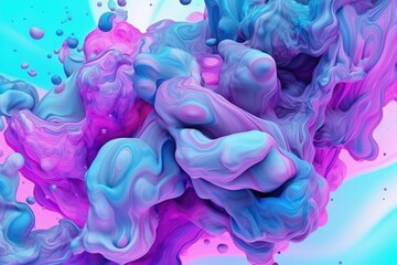 Obraz premium A pastel-colored liquid floats in abstract background illustration. (Generative AI)