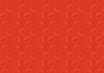 Tomato doodle pattern. wallpaper. tomato symbol. sign. background.