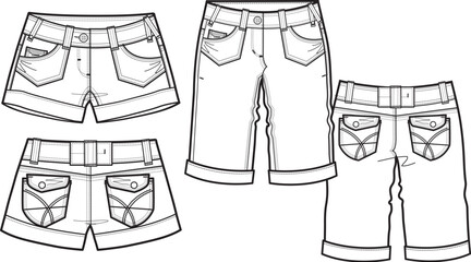 lady fashion shorts in 2 style
