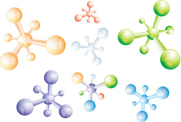 vector illustration of  abstract molecule