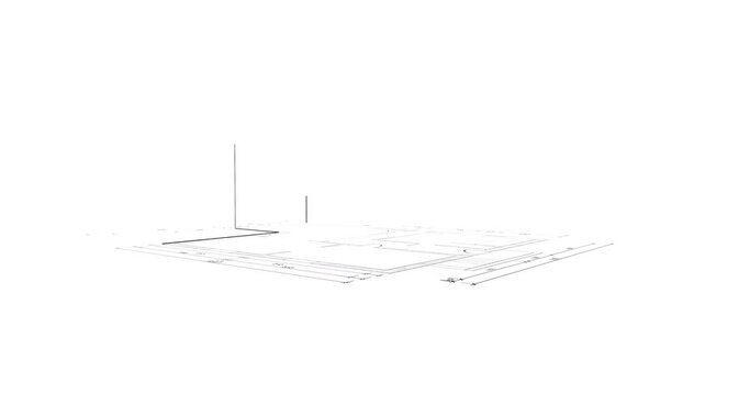 haus animation, home construction from cad plan, lines draw a house, aufbau animation, motion design, interaktive konturen und outlines, linien und striche, bewegte skizze, architektur bauwerk