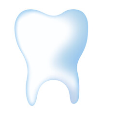 Clean Tooth Illustration. Tooth isolated.