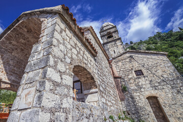 Church of Our Lady of Remedy on the slope of St John mount in historic part of Kotor city, Montenegro