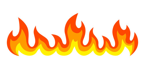 Illustration of stylized fire. Decorative element for design.