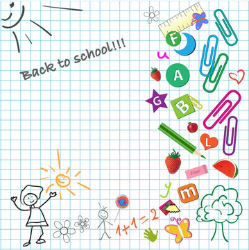 An illustration of a kid notebook