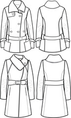 Naklejka premium lady wool jacket