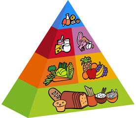 Image of a 3D food pyramid.