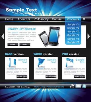 Technology Web Site template for Software House