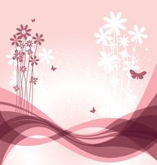 Fototapeta na wymiar Floral Background, vector